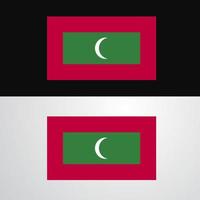 Maldive bandiera bandiera design vettore