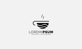 caffè logotipo. minimalista tè logo concetto vettore