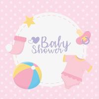 etichetta di baby shower carino vettore