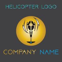 commerciale elicottero logo design per attività commerciale vettore