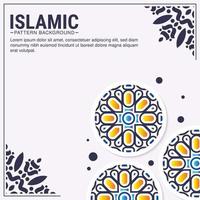 sfondo colorato modello arabo islamico vettore