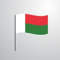 Madagascar agitando bandiera vettore