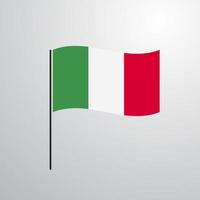 italia sventola bandiera vettore