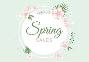 Fondo di vettore di vendita di stagione primavera gratis