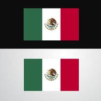 Messico bandiera bandiera design vettore