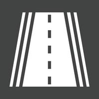 autostrada glifo rovesciato icona vettore