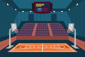 interno pallacanestro Tribunale sfondo vettore