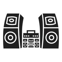 Boombox icona, semplice stile vettore