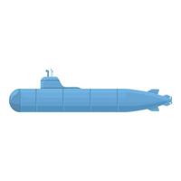 atomico sottomarino icona, cartone animato stile vettore
