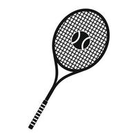 tennis racchetta e palla icona vettore
