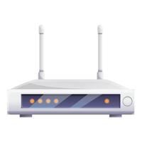 digitale router icona, cartone animato stile vettore