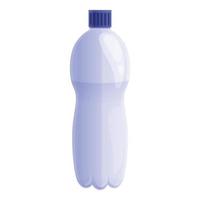 plastica bottiglia icona, cartone animato stile vettore
