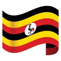 Uganda vento bandiera icona cartone animato vettore. nazionale repubblica vettore