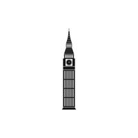 grande Ben nel Westminster, Londra icona, semplice stile vettore