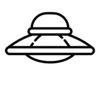 ufo icona, schema stile vettore