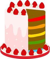 torta di buon compleanno vettore