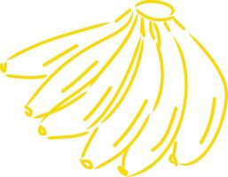 mano disegnato stile frutta Banana vettore