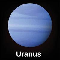 Urano pianeta icona, realistico stile vettore