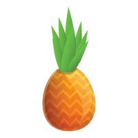 ananas frutta icona, cartone animato stile vettore