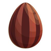 a strisce cioccolato uovo icona cartone animato vettore. Pasqua latte caramella vettore