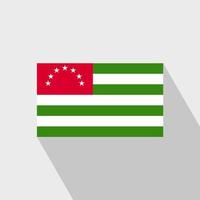 abkhazia bandiera lungo ombra design vettore