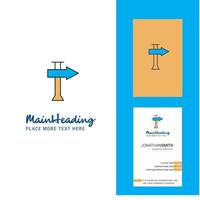 direzione tavola creativo logo e attività commerciale carta verticale design vettore
