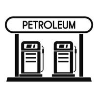 petrolio stazione icona, semplice stile vettore