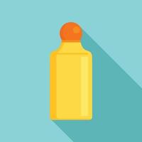 oro shampoo bottiglia icona, piatto stile vettore