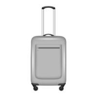 grigio viaggio Borsa icona, realistico stile vettore