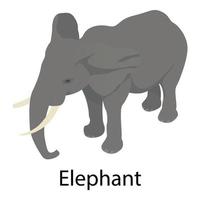 elefante icona, isometrico stile vettore