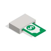 produzione di banconote a partire dal ATM icona vettore