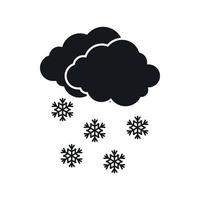 nube e i fiocchi di neve icona, semplice stile vettore