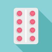 contraccezione pillola imballare icona, piatto stile vettore