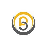 B lettera logo vettore illustrazione