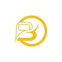 B lettera logo vettore illustrazione
