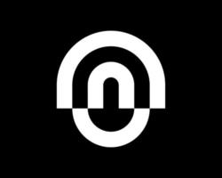 lettera n monogramma logotipo linea geometrico arcobaleno contorno moderno marchio geometria vettore logo design