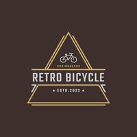 Vintage ▾ retrò distintivo emblema logotipo bicicletta logo design lineare stile vettore