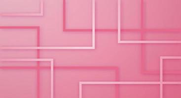astratto 3d geometrico piazza strisce Linee carta tagliare sfondo con rosa leggero colori realistico decorazione modello vettore