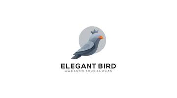 elegante Regina uccello icona logo design vettore illustrazione