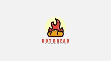 caldo pane logo per forno vettore logo design modello