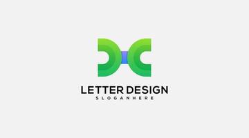 lettera cc vettore logo design modello illustrazione