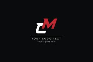 centimetro lettera logo design. creativo moderno c m lettere icona vettore illustrazione.