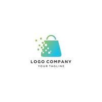 inteligente negozio Tech logo vettore icona illustrazione. Tech negozio logo design concetto modello