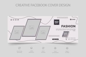 moderno dinamico Facebook copertina e sociale media inviare ragnatela bandiera modello per in linea moda vendita vettore