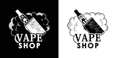 Vape logo design moderno concetto vettore