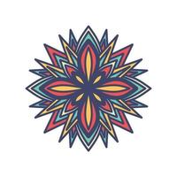 vettore mano disegnato scarabocchio mandala. etnico mandala con colorato tribale ornamento. Arabo, indiano, ottomano motivi. per carte, inviti, magliette. vettore colore illustrazione.