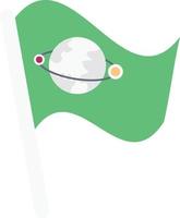 illustrazione vettoriale della bandiera dello spazio su uno sfondo. simboli di qualità premium. icone vettoriali per il concetto e la progettazione grafica.