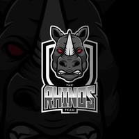 rinoceronti squadra e-sport logo portafortuna vettore