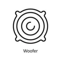 woofer vettore schema icona design illustrazione. faccende domestiche simbolo su bianca sfondo eps 10 file