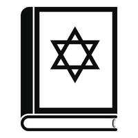 Torah libro icona, semplice stile vettore